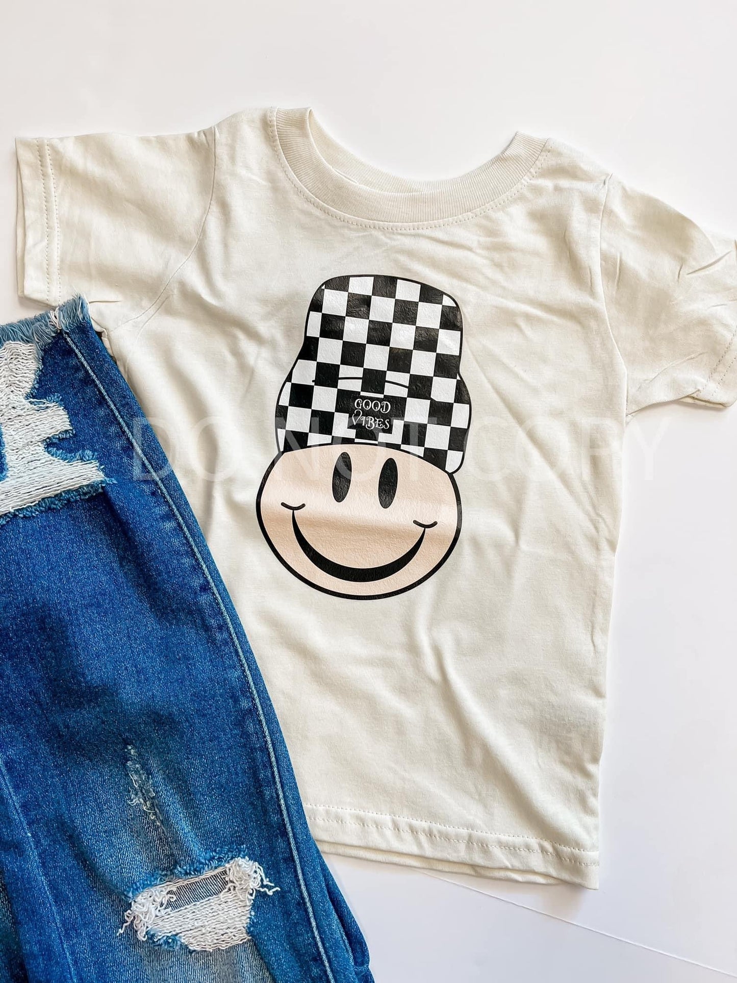 Good Vibes Checkered Beanie