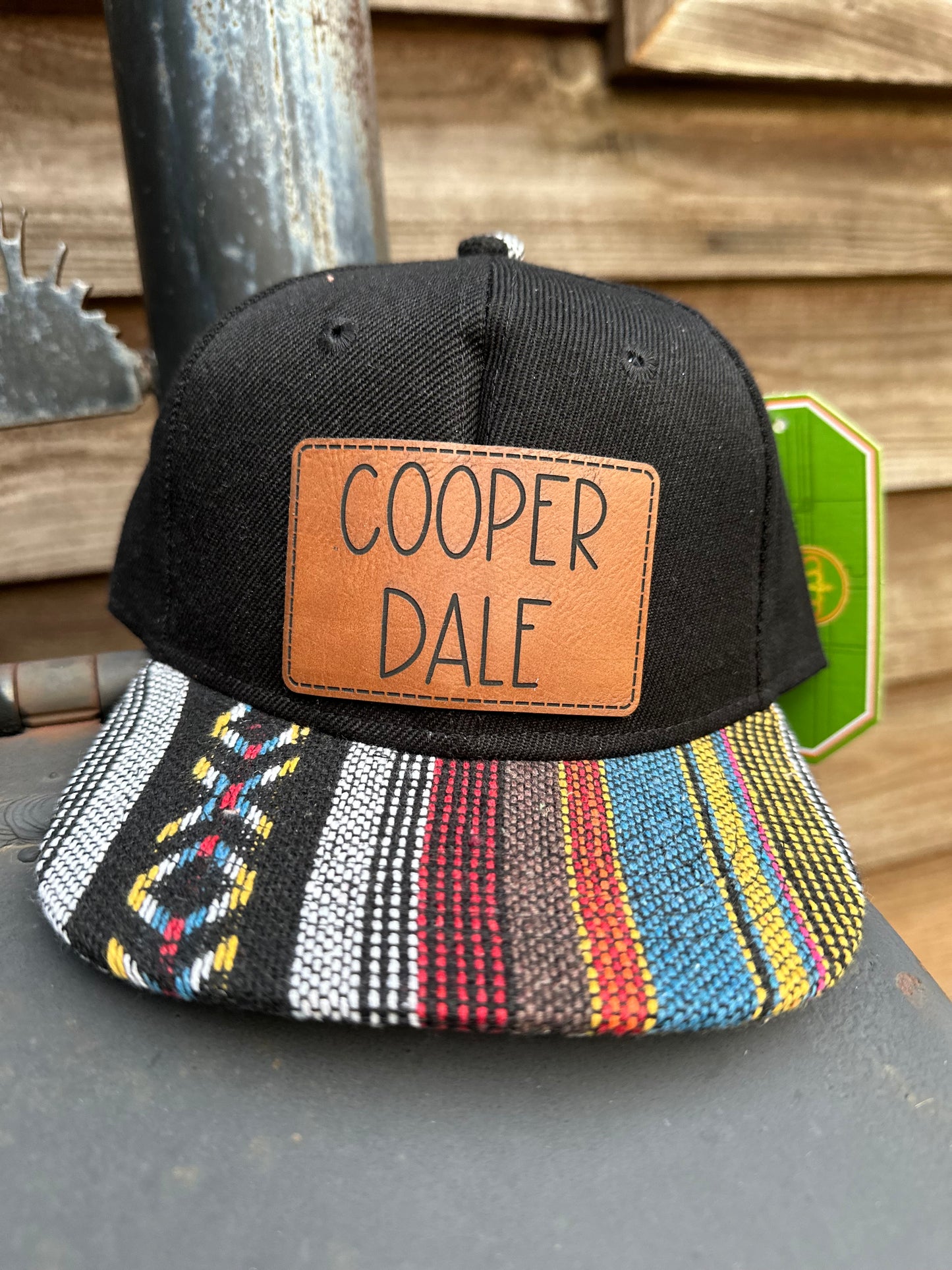 Name Leather Patch Hat