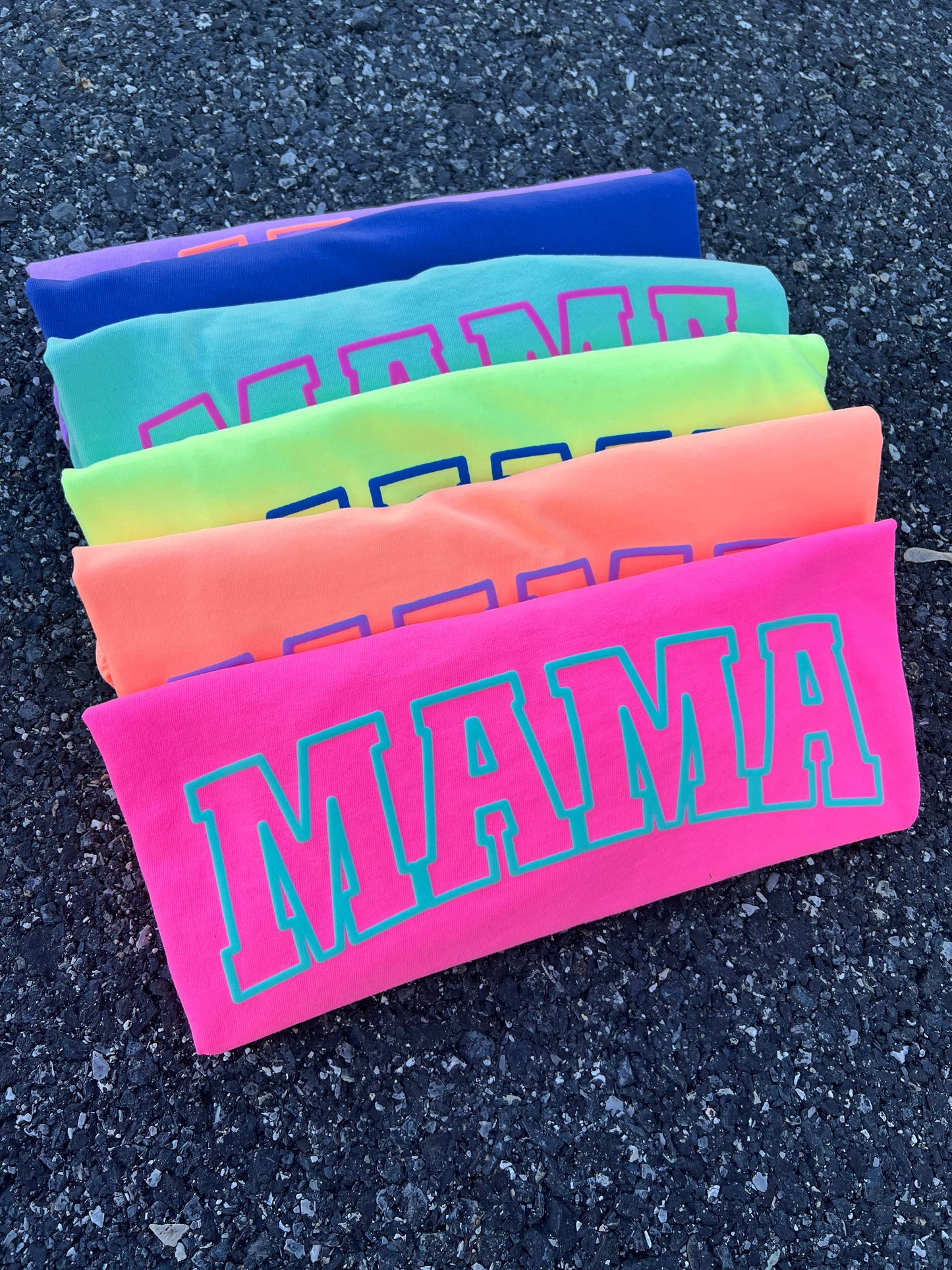Summer Neon Mama Puff Graphic Tee - RTS 2X 3X 4X