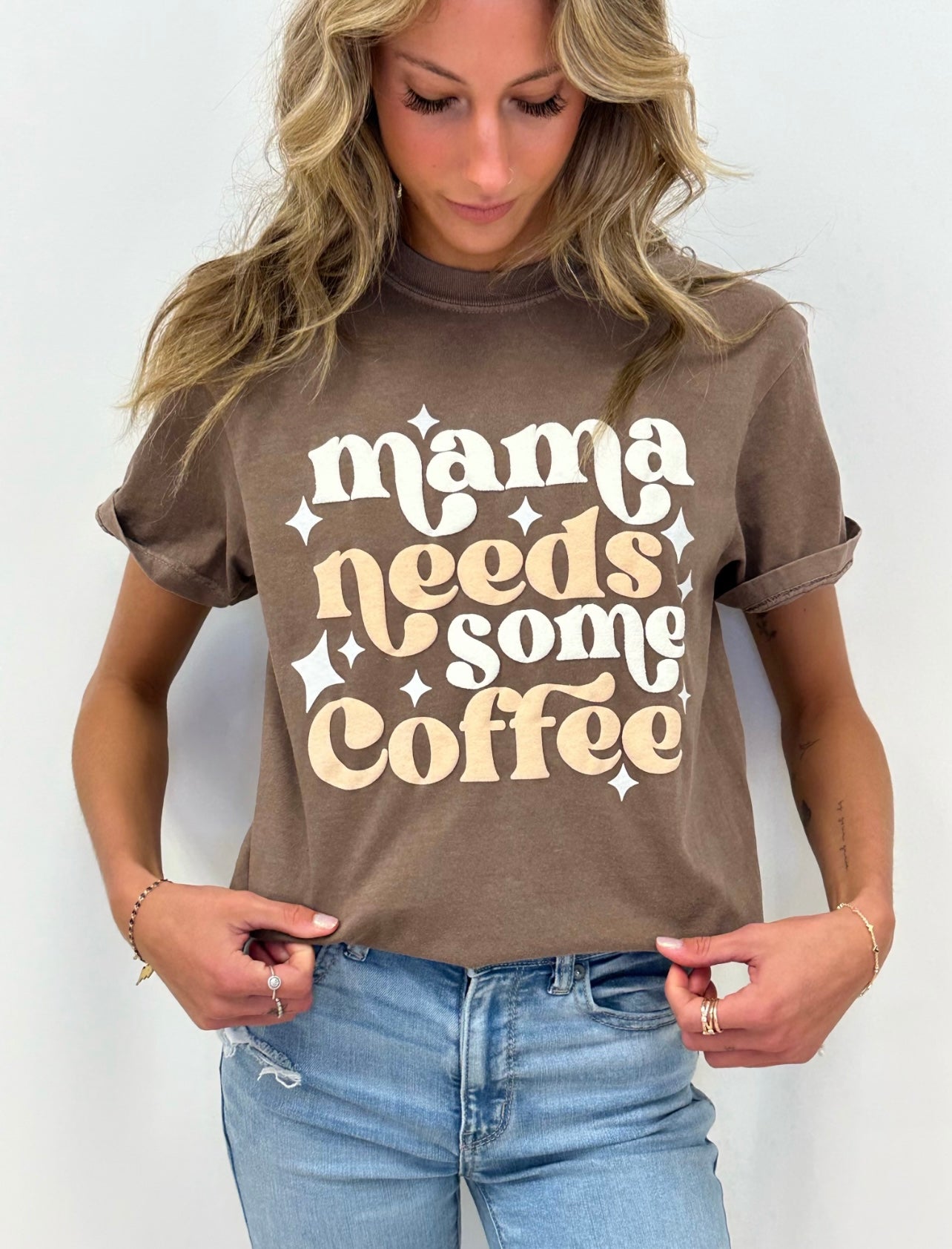 Mama Needs Coffee PUFF - RTS S 2X 3X