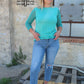 Stevie Stud Mesh Sleeve Top