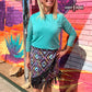 Stevie Stud Mesh Sleeve Top