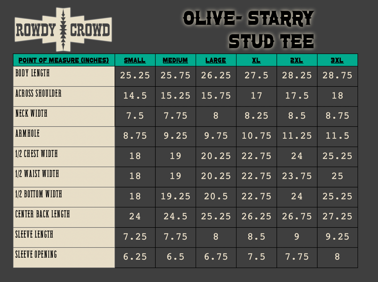 OLIVE- Starry Stud Tee