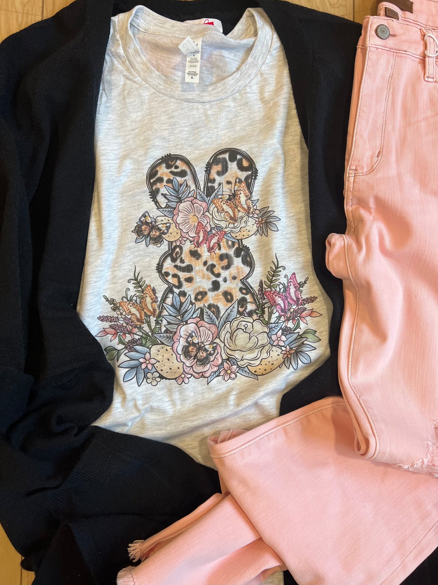 Floral Leopard Bunny - (S,M,XL,4X)